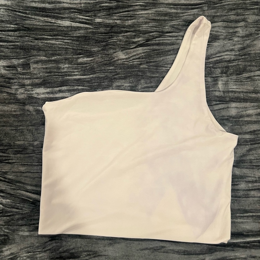 Elegant One-Shoulder White Top by better me size L